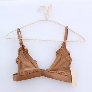 Dippin Daisys Risk Sanctuary Triangle Ruffle Bikini Top